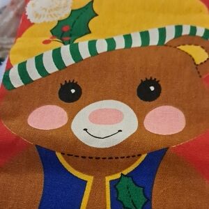 Christmas bear stocking vintage cut sew handmade